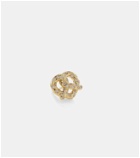 Sydney Evan Pretzel 14kt gold single stud earring with diamonds