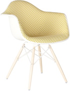 HERMAN MILLER Green Eames Upholstered Molded Plastic Armchair