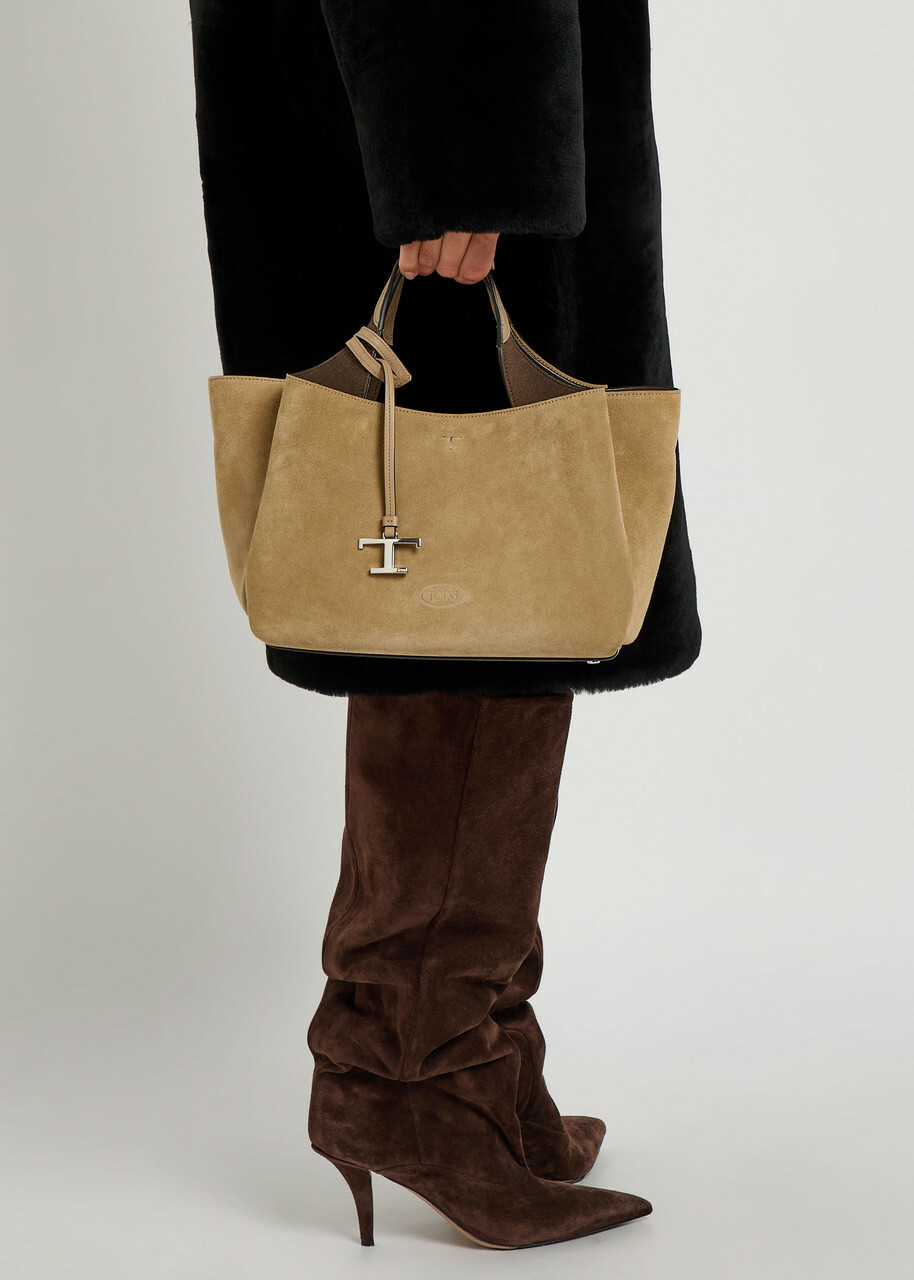 Tods Suede top Handle bag - Tan - One Size