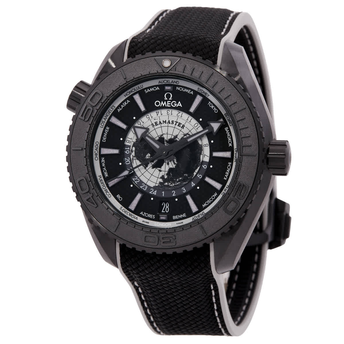 Omega Seamaster World Time Automatic Black Dial Mens Watch 215.92.46.22.01.007
