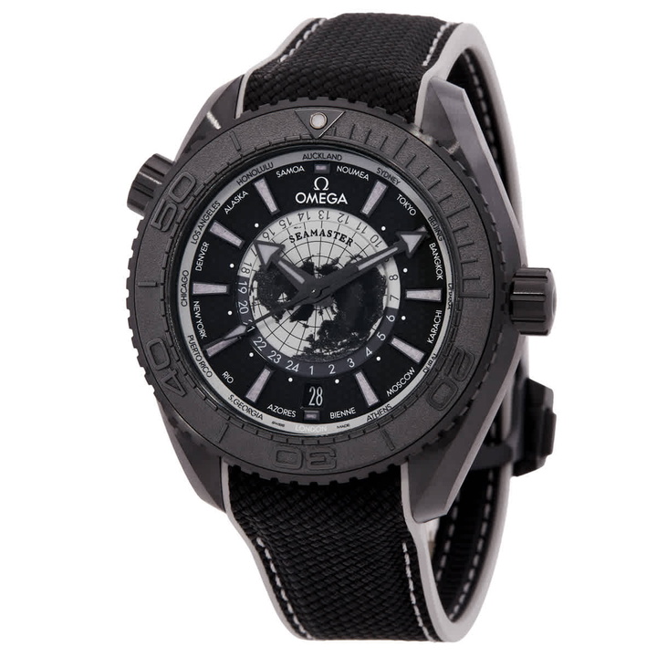 Photo: Omega Seamaster World Time Automatic Black Dial Mens Watch 215.92.46.22.01.007