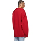 Balenciaga Red V-Neck Sweater