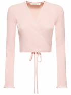 LIVE THE PROCESS Malia Crop Wrap Top