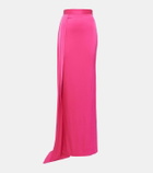 Alex Perry Draped satin maxi skirt