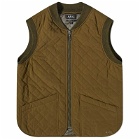 A.P.C. Men's Silas Quilted Vest in Military Khaki