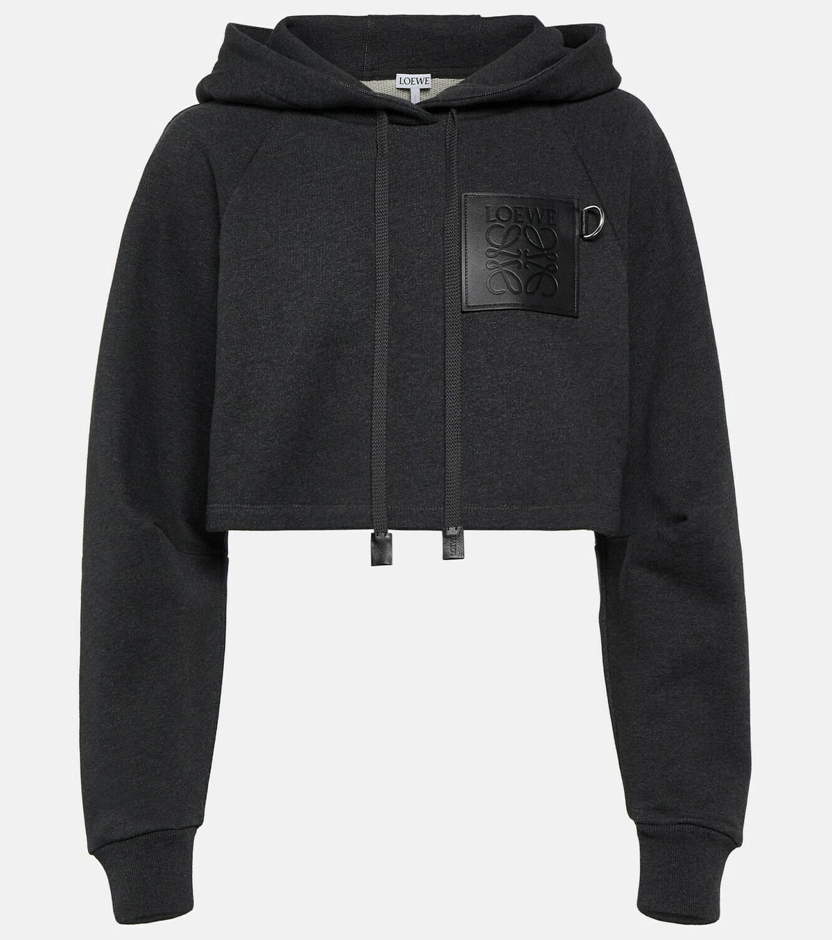 Loewe Anagram cropped cotton hoodie
