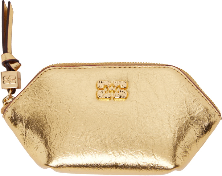 Photo: GANNI Gold Bou Crushed Coin Pouch