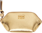 GANNI Gold Bou Crushed Coin Pouch