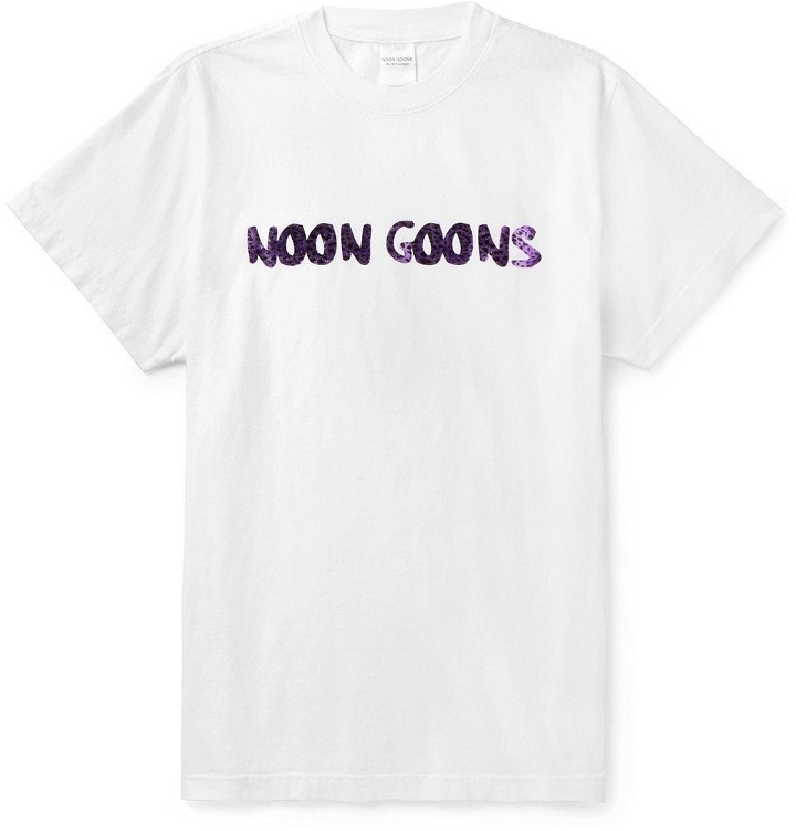 Photo: Noon Goons - Printed Cotton-Jersey T-Shirt - Men - White