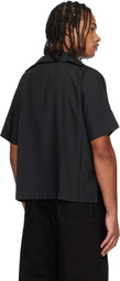 132 5. ISSEY MIYAKE Black Flat Shirt