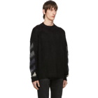 Off-White Black Brushed Diag Sweater