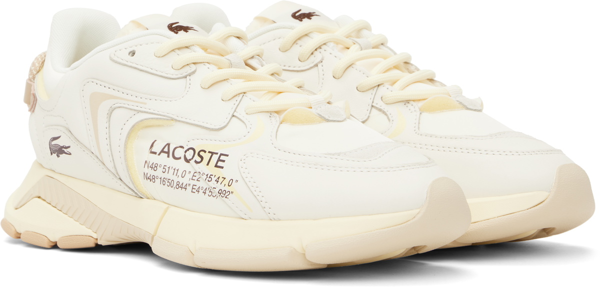 Lacoste Off-White & Yellow L003 Neo Sneakers Lacoste