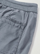 James Perse - Garment-Dyed Cotton-Blend Poplin Cargo Shorts - Blue