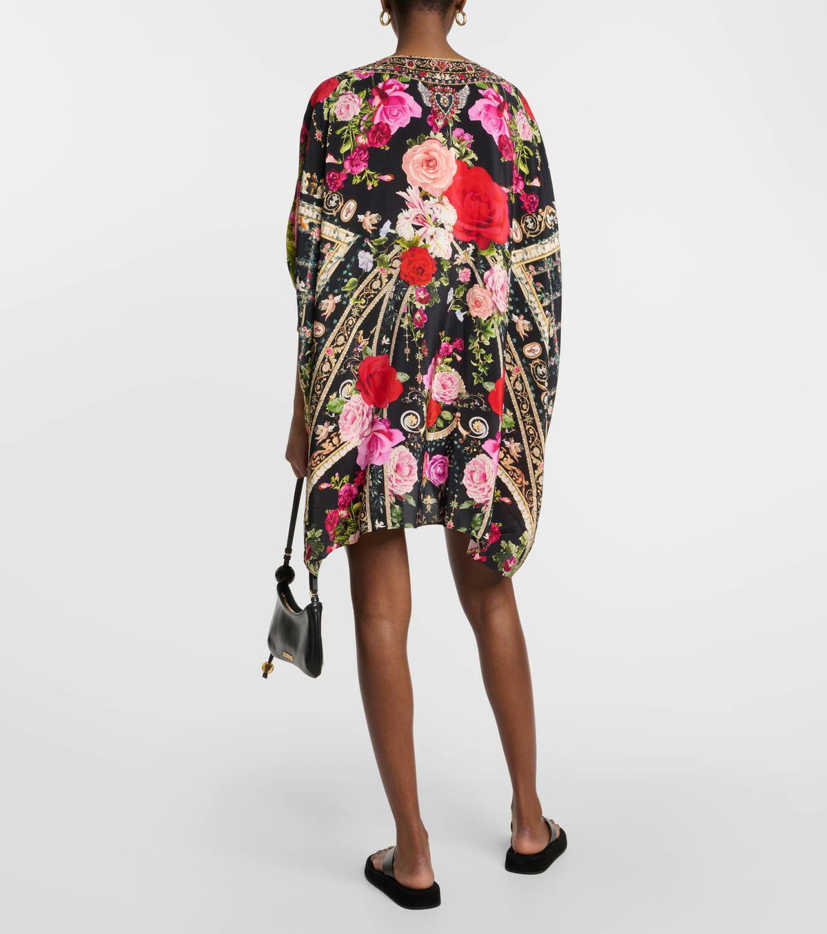 Camilla Embellished floral silk kaftan Camilla