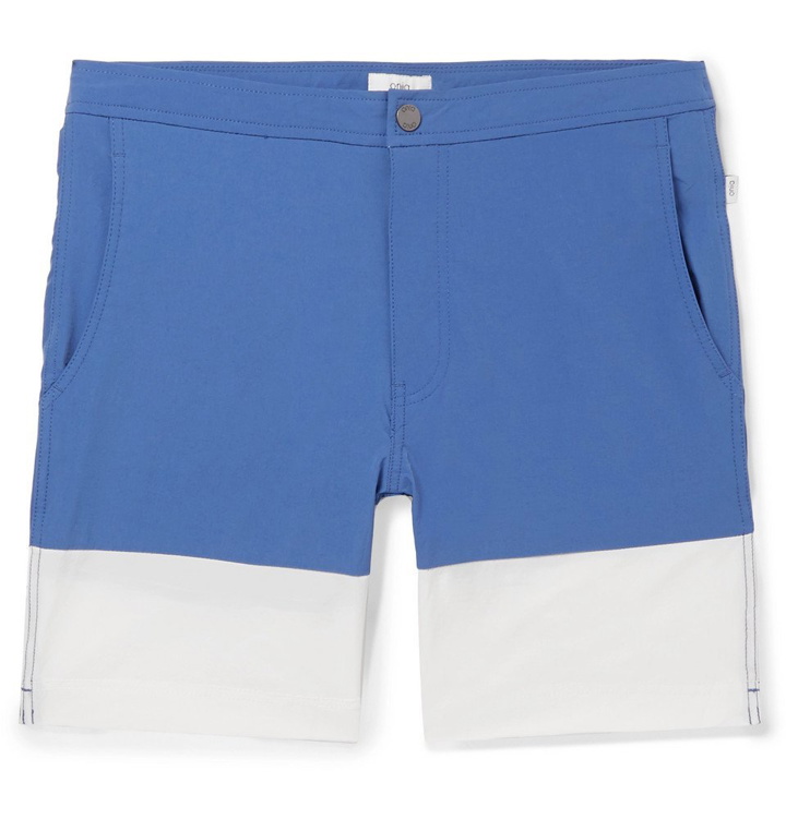 Photo: Onia - Calder Long-Length Colour-Block Swim Shorts - Men - Blue