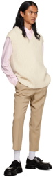 AMI Paris Beige Elasticized Trousers