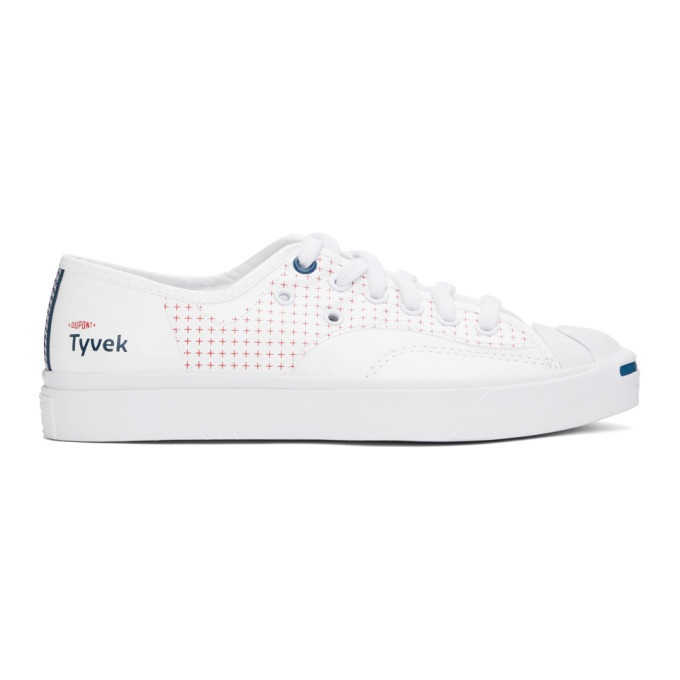 Photo: Converse White Tyvek® Jack Purcell Rally Low Sneakers