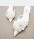 Aquazzura Wild Bloom appliqué satin mules