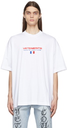 VETEMENTS White Haute Couture Logo T-Shirt