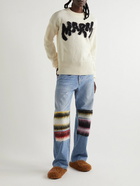 Marni - Logo-Intarsia Virgin Wool-Blend Sweater - Neutrals