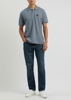 Belstaff Logo Piqué Cotton Polo Shirt Blue