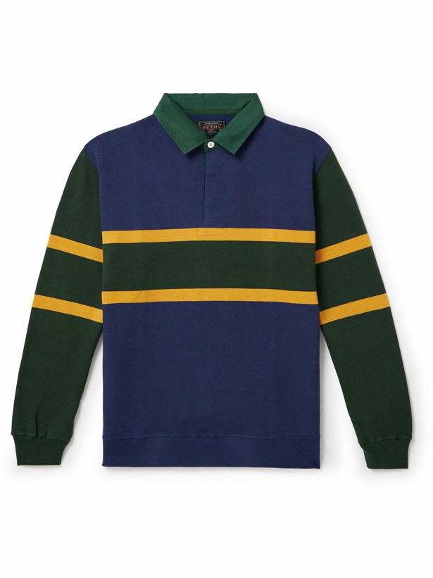 Photo: Beams Plus - Striped Cotton-Jersey Rugby Shirt - Blue