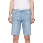 Levis Blue Denim 501 Hemmed Shorts