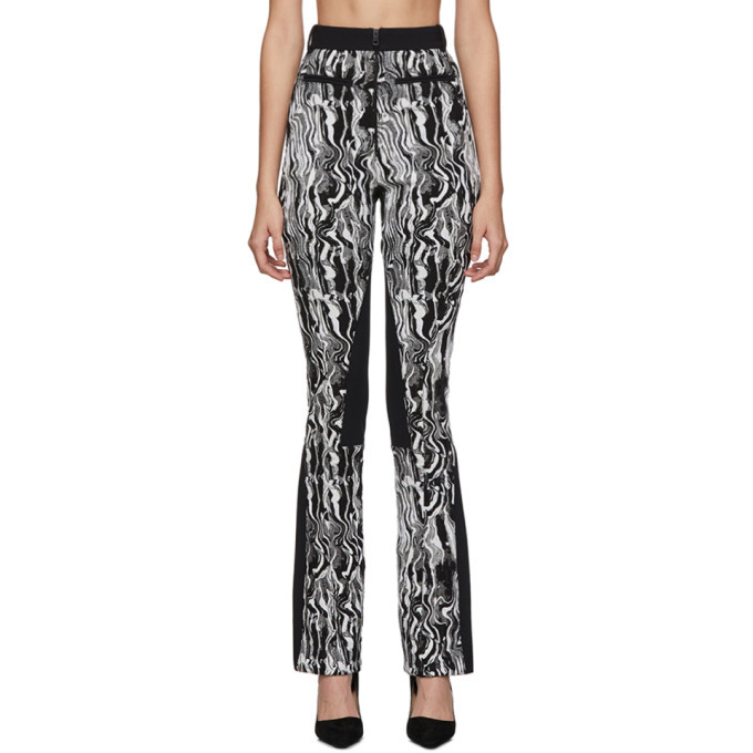 Mugler Black and White Tapestry Trousers Mugler