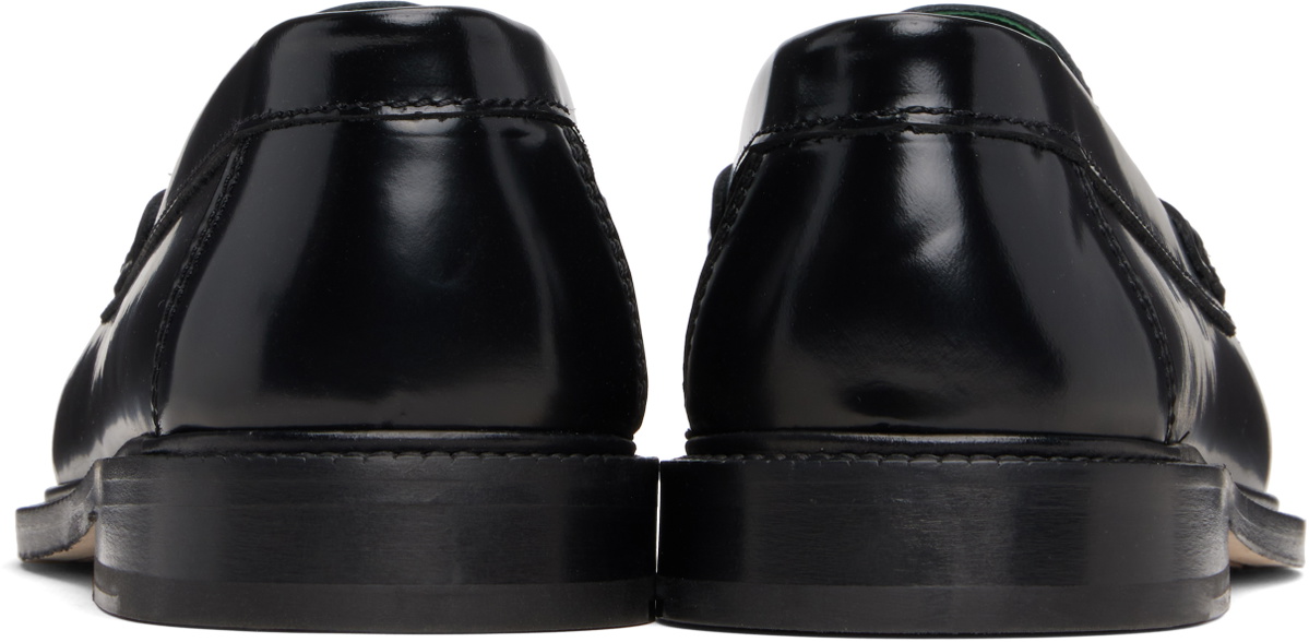 VINNY’s Black Leather 'Yardee' Loafers