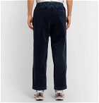 Gramicci - Black Belted Tapered Cotton-Corduroy Trousers - Blue