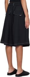 Cordera Navy Tailoring Stitched Bermuda Shorts