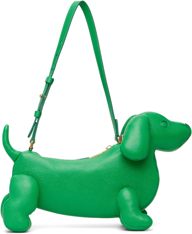Photo: Thom Browne Green Pebble Grain Baby Hector Shoulder Bag