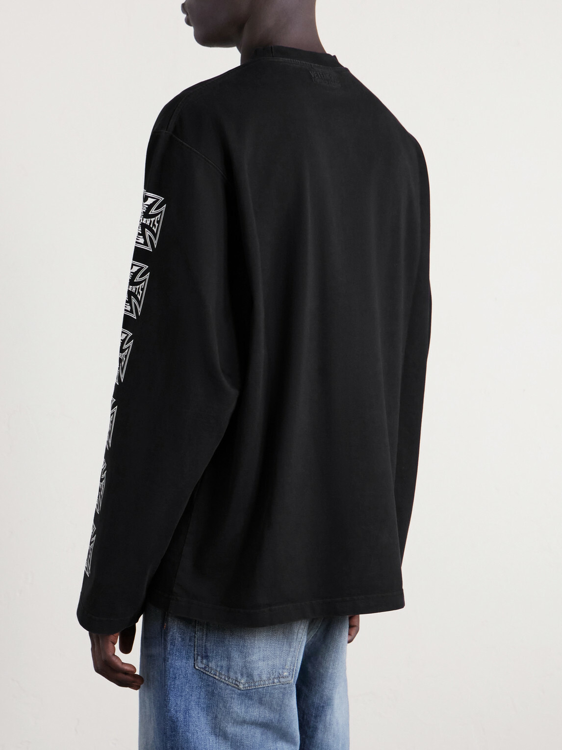 VETEMENTS - Logo-Print Cotton-Jersey T-Shirt - Black
