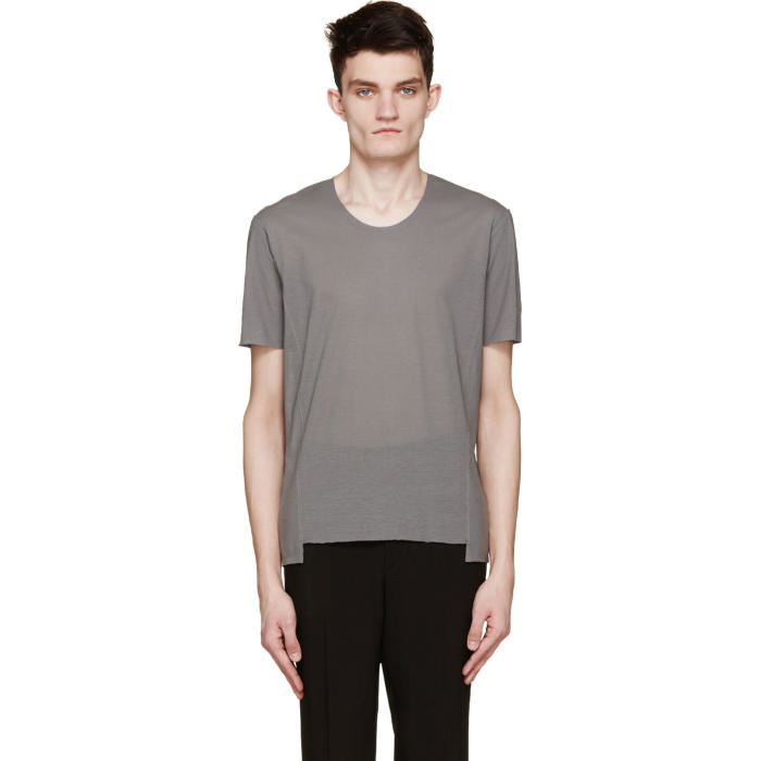 Photo: Costume National Grey Exposed Seams T-Shirt