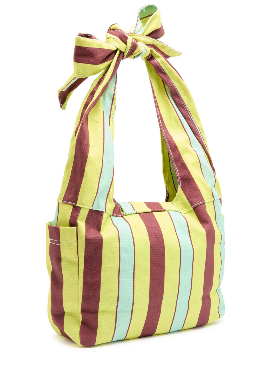 Damson Madder Tati Canvas Shoulder bag - Lime - One Size