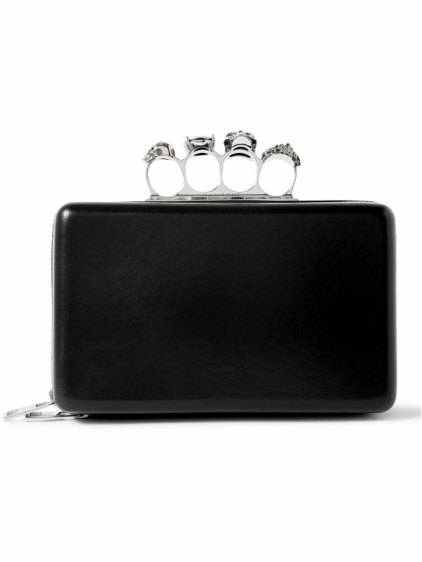 Photo: Alexander McQueen - The Knuckle Twisted Leather and Silver-Tone Messenger Bag