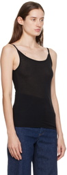 Baserange Black Semi-Sheer Tank Top
