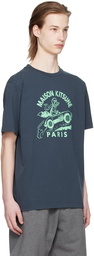 Maison Kitsuné Navy Racing Fox T-Shirt