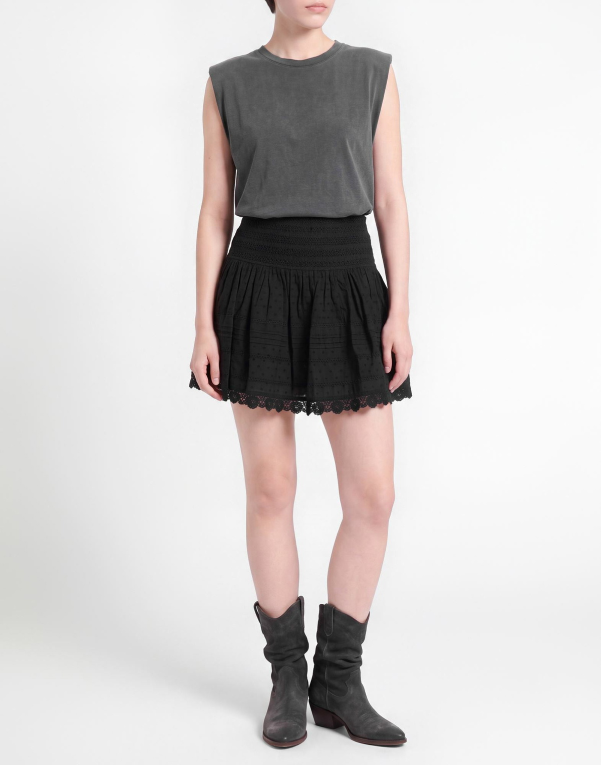 Poupette St Barth Womens Mini skirt in Black