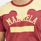 Maison Margiela Men's Western Logo T-Shirt in Burgundy