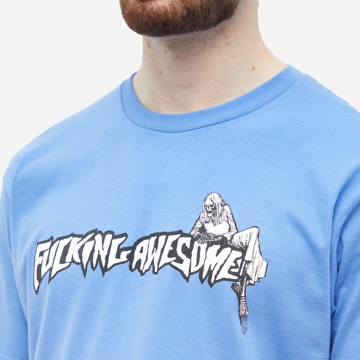 Fucking Awesome Men's Muerte T-Shirt in Flo Blue Fucking Awesome