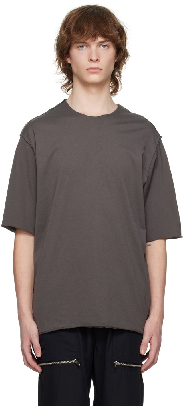 Attachment Gray Raw Edge T-Shirt