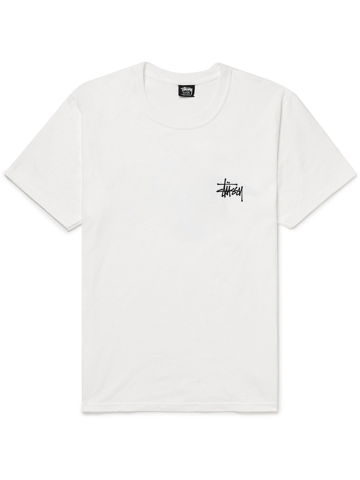 Stussy - Logo-Print Cotton-Jersey T-Shirt - White Stussy