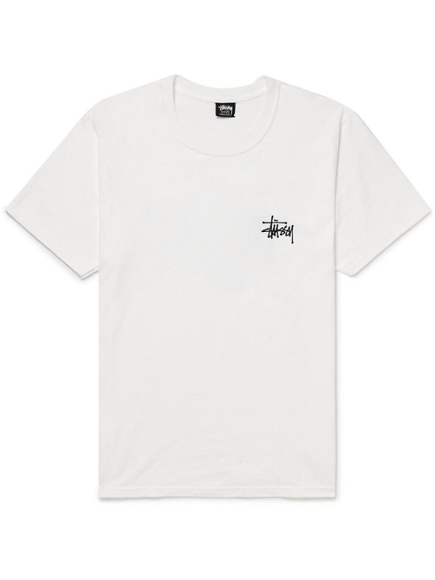 Photo: Stussy - Logo-Print Cotton-Jersey T-Shirt - White