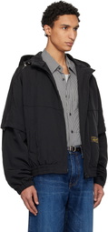 WOOYOUNGMI Black Layered Windbreaker Jacket