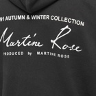 Martine Rose Men's Back Logo Popover Hoody in Black
