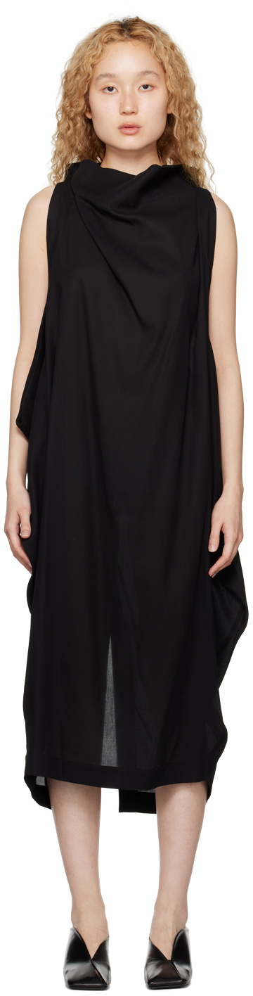 ISSEY MIYAKE Black Intangible Midi Dress Issey Miyake Men