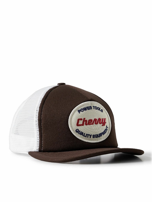 Photo: Cherry Los Angeles - Power Tools Logo-Appliquéd Twill and Mesh Trucker Cap