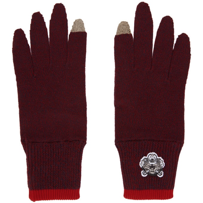 Photo: Kenzo Burgundy Tiger Crest Gloves