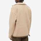 Garbstore Men's Wool Zip Fleece in Natural